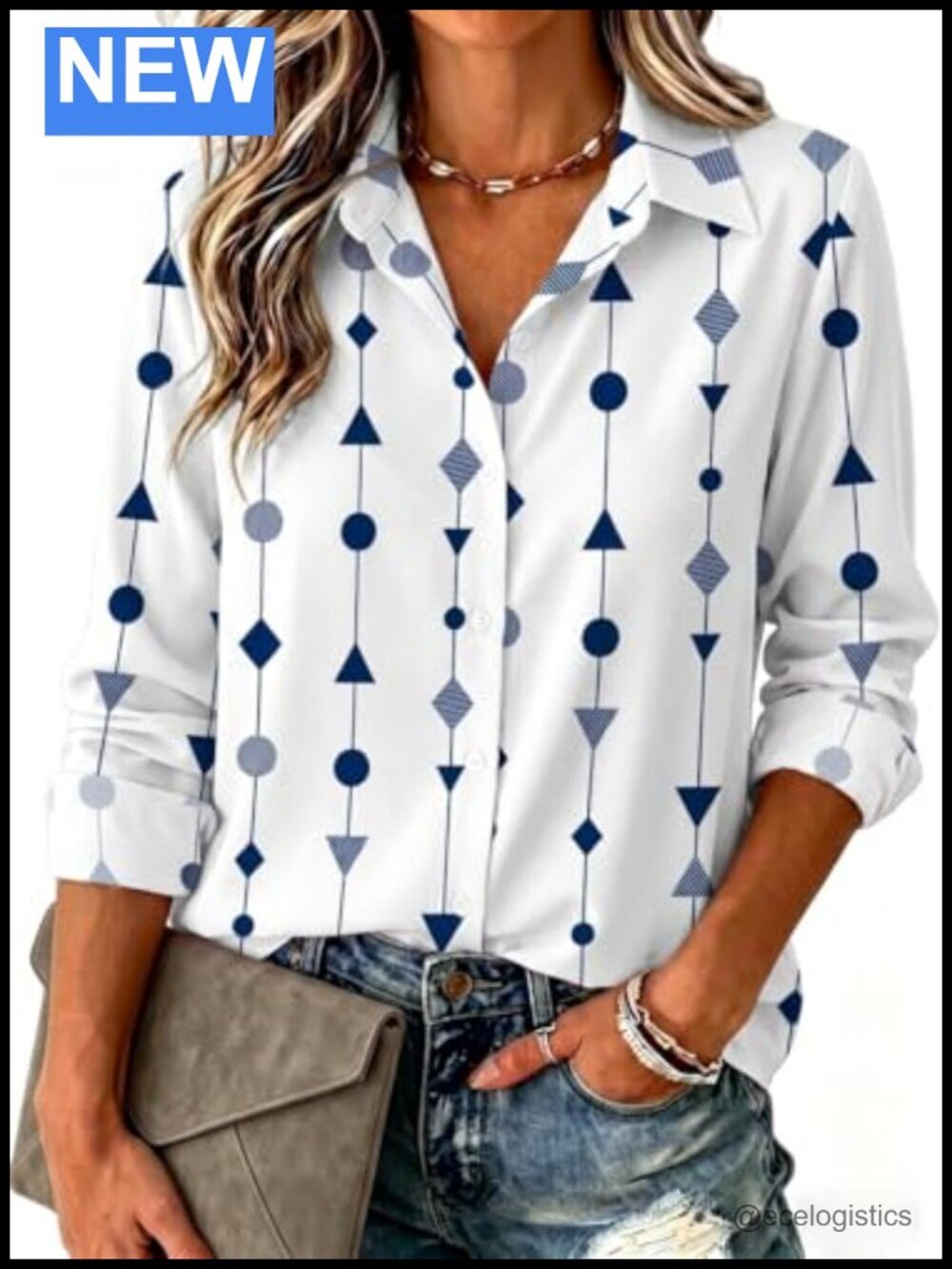 Dressy Button Down Shirt Long Sleeve Blouse V Neck Lightweight Business Casual